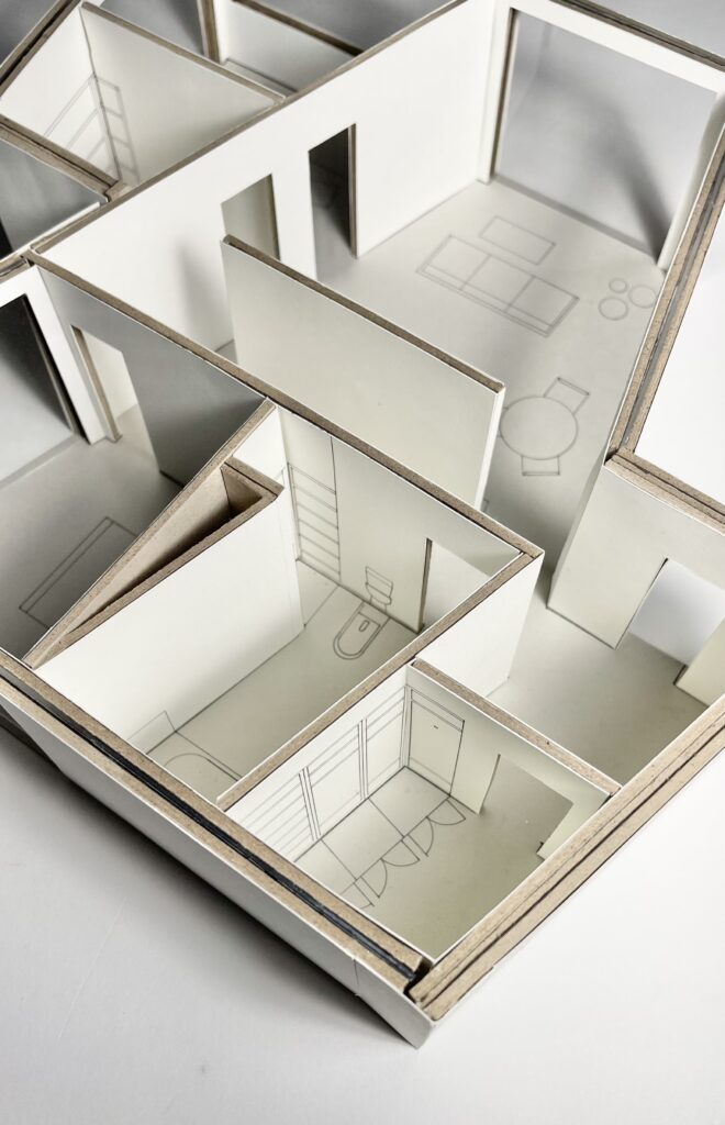 architecture model with plan